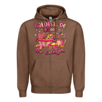 Chestnut calorias de amor no cuentan mexican valentines day Zipper Hoodie - MaliasSmallBusiness