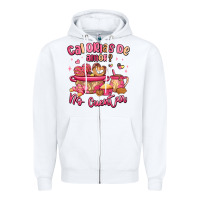White calorias de amor no cuentan mexican valentines day Zipper Hoodie - MaliasSmallBusiness