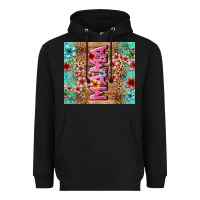 Black floral mama Heavyweight Hoodie - LillyAllenDesigns