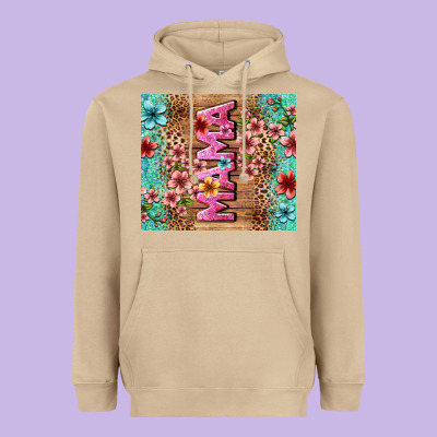 Floral Mama Heavyweight Hoodie Designed By Lillyallendesigns