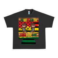 Pigment Black juneteenth freedom day 12 oz can cooler (regular) 2 Urban Heavy Tee - Artiststas