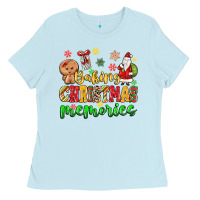 Baby Blue baking christmas memories Ladies Tee - MaliasSmallBusiness