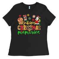 Black baking christmas memories Ladies Tee - MaliasSmallBusiness