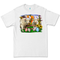 White easter farm cows bunny ears and eggs Premium Tee - RanaPortraitStore