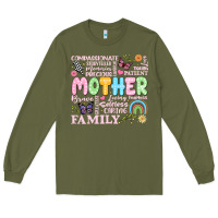 Army Green retro mother Long Sleeve Tee - JahusDesignShop