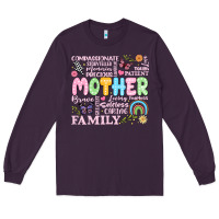 Plum retro mother Long Sleeve Tee - JahusDesignShop