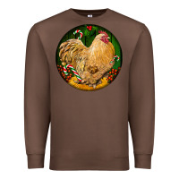 Chestnut cochin rooster christmas Premium Sweatshirt - LillyAllenDesigns