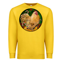 Lemon cochin rooster christmas Premium Sweatshirt - LillyAllenDesigns