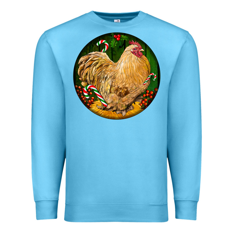 Cochin Rooster Christmas Premium Sweatshirt by LillyAllenDesigns | Teevron