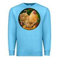 Ocean Blue cochin rooster christmas Premium Sweatshirt - LillyAllenDesigns