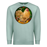 Seafoam cochin rooster christmas Premium Sweatshirt - LillyAllenDesigns