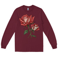 Burgundy love rose grandiflora rose Long Sleeve Tee - LillyAllenDesigns