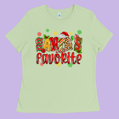 Ladies Tee santa's favorite