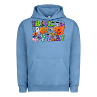 Pigment Pebble Blue trick or treat Urban Hoodie - CowGirlArtShop