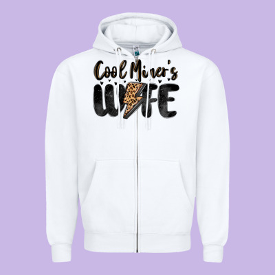 Cool Miner S Wife Zipper Hoodie Designed By Maliassmallbusiness