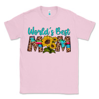 Bubblegum Pink world's best mom sunflower Classic Tee - Artiststas