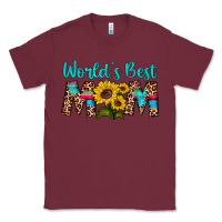 Burgundy world's best mom sunflower Classic Tee - Artiststas