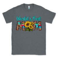 Charcoal Heather world's best mom sunflower Classic Tee - Artiststas
