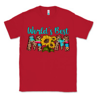Red world's best mom sunflower Classic Tee - Artiststas