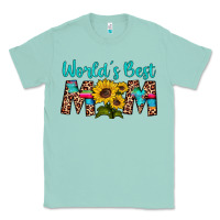 Seafoam world's best mom sunflower Classic Tee - Artiststas