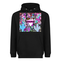 Black mama cowboy western animal pattern neon Heavyweight Hoodie - LillyAllenDesigns