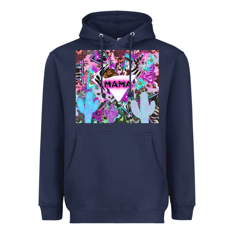 Mama Cowboy Western Animal Pattern Neon Heavyweight Hoodie by LillyAllenDesigns | Teevron