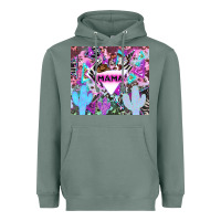 Sage mama cowboy western animal pattern neon Heavyweight Hoodie - LillyAllenDesigns