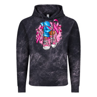 Cloud Black cancer ribbon pink converse and flowers Vintage Hoodie - AdoDesignShop