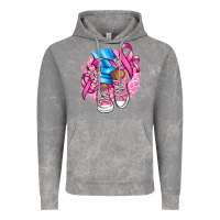Cloud Rock cancer ribbon pink converse and flowers Vintage Hoodie - AdoDesignShop