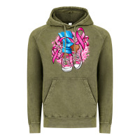 Vintage Olive cancer ribbon pink converse and flowers Vintage Hoodie - AdoDesignShop