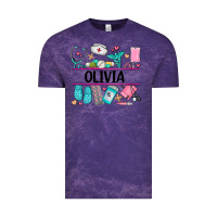Cloud Purple nurse elements with costom name Vintage Tee - AdoDesignShop