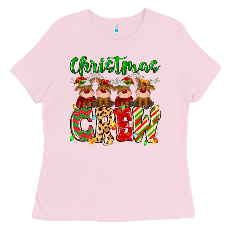 Christmas Crew  Deer Ladies Tee by MaliasSmallBusiness | Teevron