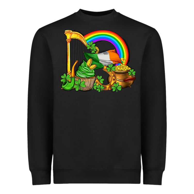 St Patricks Day  Rainbow Shamrocks Heavyweight Sweatshirt by AdoDesignShop | Teevron