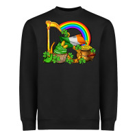 Black st patricks day  rainbow shamrocks Heavyweight Sweatshirt - AdoDesignShop