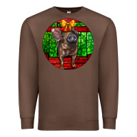 Chestnut christmas pig Premium Sweatshirt - LillyAllenDesigns