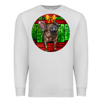Dove Grey christmas pig Premium Sweatshirt - LillyAllenDesigns