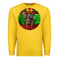 Lemon christmas pig Premium Sweatshirt - LillyAllenDesigns