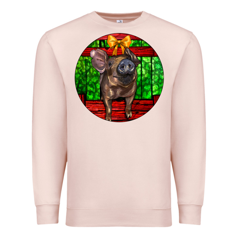 Christmas Pig Premium Sweatshirt by LillyAllenDesigns | Teevron