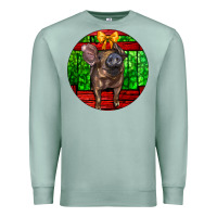 Seafoam christmas pig Premium Sweatshirt - LillyAllenDesigns