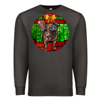 Smoke christmas pig Premium Sweatshirt - LillyAllenDesigns