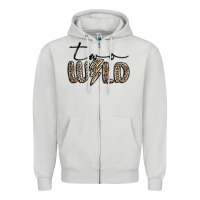 Dove Grey two wild Zipper Hoodie - MaliasSmallBusiness