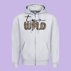 Two Wild Zipper Hoodie Designed By Maliassmallbusiness