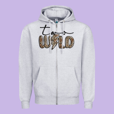 Two Wild Zipper Hoodie Designed By Maliassmallbusiness