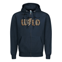 Navy two wild Zipper Hoodie - MaliasSmallBusiness