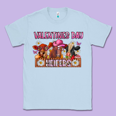Valentines Day Heifers Classic Tee Designed By Cowhidedigitalart