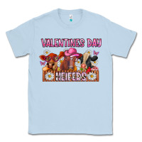 Dusty Blue valentines day heifers Classic Tee - CowhideDigitalArt