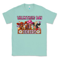 Seafoam valentines day heifers Classic Tee - CowhideDigitalArt