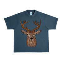 Midnight Navy deer Urban Heavy Tee - JahusDesignShop