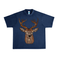 Navy deer Urban Heavy Tee - JahusDesignShop
