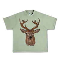 Oil Green deer Urban Heavy Tee - JahusDesignShop